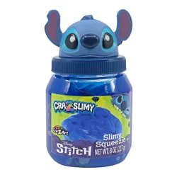Disney Slimy Stitch Squeezie Slime - Blue: Creativity Focused Educational Toy, 7oz