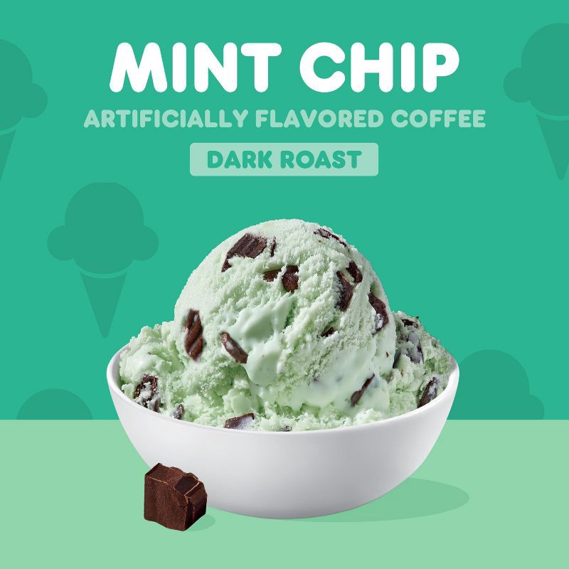 slide 9 of 10, Dunkin' Donuts Dunkin' Mint Chip Flavored Dark Roast Ground Coffee - 11oz, 11 oz