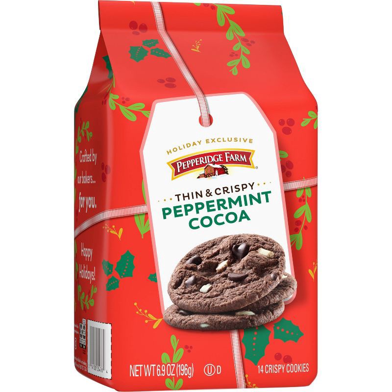 slide 4 of 5, Pepperidge Farm Farmhouse Thin & Crispy Peppermint Cocoa Cookies 6.9oz, 6.9 oz
