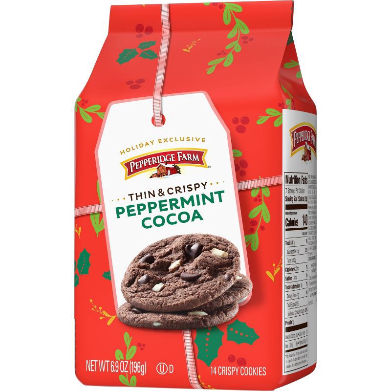 slide 5 of 5, Pepperidge Farm Farmhouse Thin & Crispy Peppermint Cocoa Cookies 6.9oz, 6.9 oz