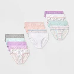 Girls' 14pk 'Bows' Cotton Briefs Underwear - Cat & Jack™ Purple 10