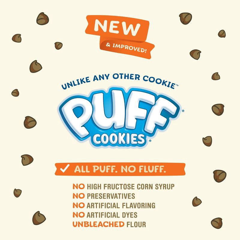 slide 4 of 5, Puff Cookies Cookie Dough Chocolate Chip - 12.65oz, 12.65 oz
