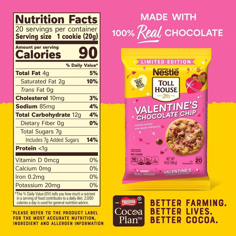 slide 6 of 7, Nestle Toll House Chocolate Chip Valentines Day Cookie Dough - 14oz, 14 oz