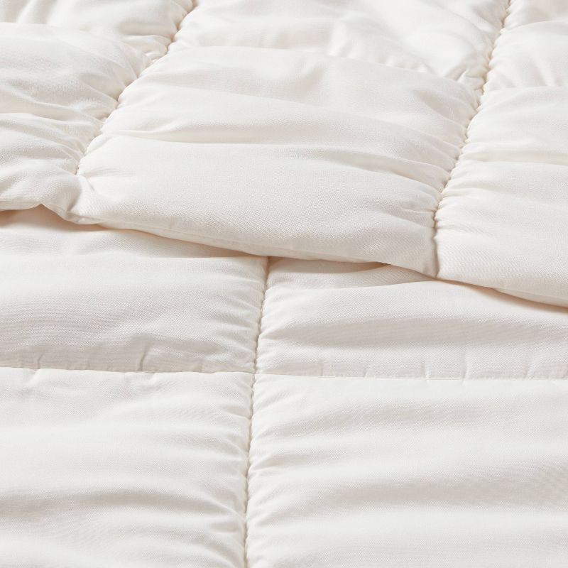 slide 3 of 5, Twin/Twin Extra Long Box Stitch Puffer Comforter Ivory - Room Essentials™, 1 ct