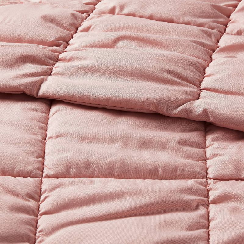 slide 3 of 4, Twin/Twin Extra Long Box Stitch Puffer Comforter Pink - Room Essentials™, 1 ct