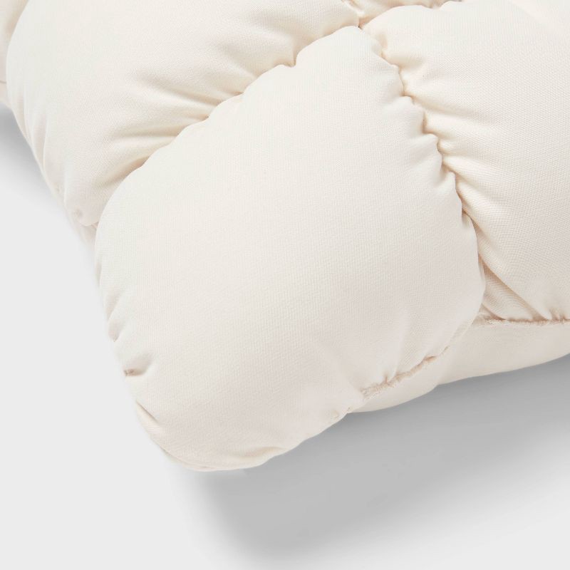 slide 4 of 4, RE Dec Square Throw Pillow Ivory - Room Essentials™, 1 ct