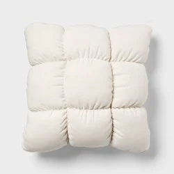 RE Dec Square Throw Pillow Ivory - Room Essentials™