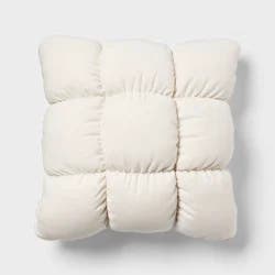 RE Dec Square Throw Pillow Ivory - Room Essentials™