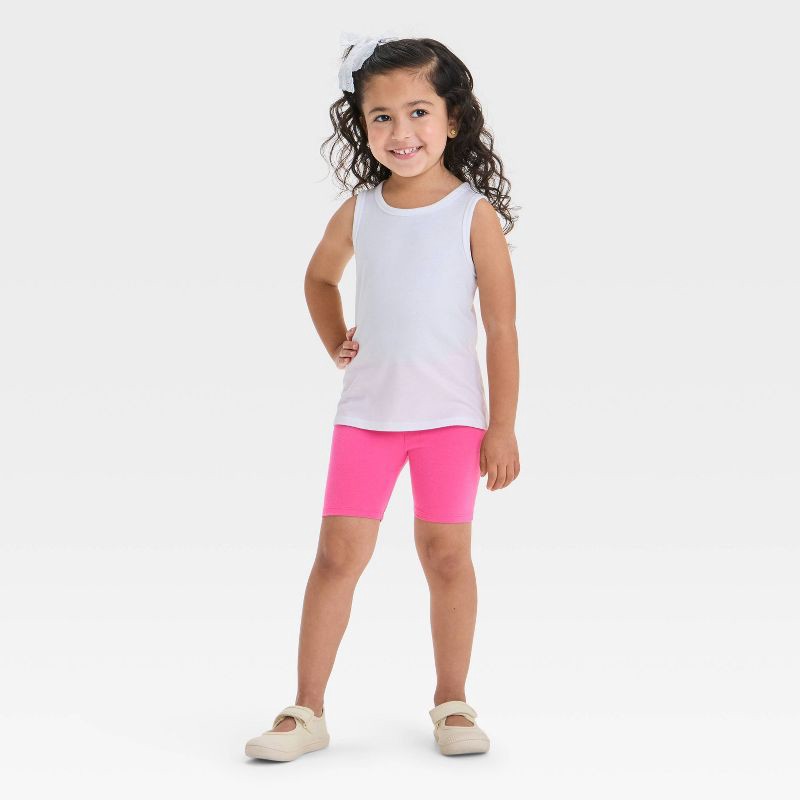 slide 2 of 3, Toddler Girls' Bike Shorts - Cat & Jack™ Dark Pink 12M, 1 ct