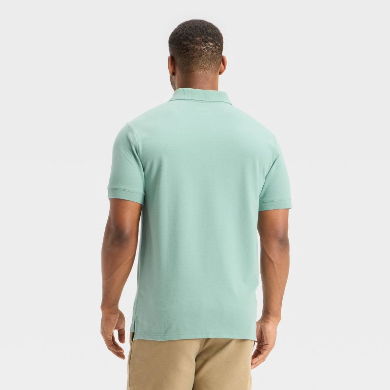 slide 2 of 3, Men's Every Wear Polo Shirt - Goodfellow & Co™ Aqua Green XL, 1 ct