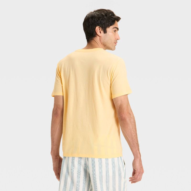 slide 2 of 3, Men's Every Wear Short Sleeve T-Shirt - Goodfellow & Co™ Light Yellow XXL, 1 ct