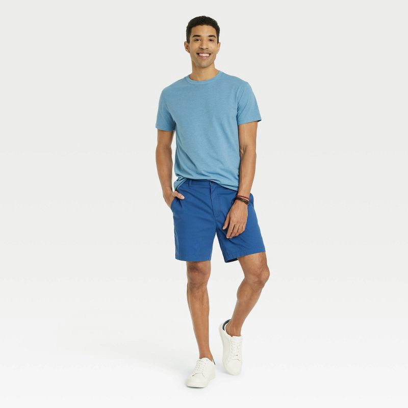 slide 3 of 3, Men's Every Wear Short Sleeve T-Shirt - Goodfellow & Co™ Blue L, 1 ct