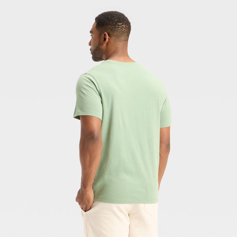 slide 2 of 3, Men's Every Wear Short Sleeve T-Shirt - Goodfellow & Co™ Light Green L, 1 ct