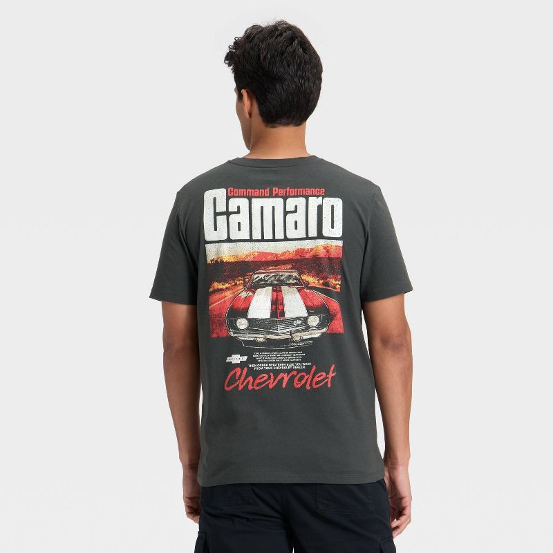 slide 2 of 3, Men's Short Sleeve Crew Neck Graphic T-Shirt - Goodfellow & Co™ Charcoal Gray XXL: Tagless, 1 ct