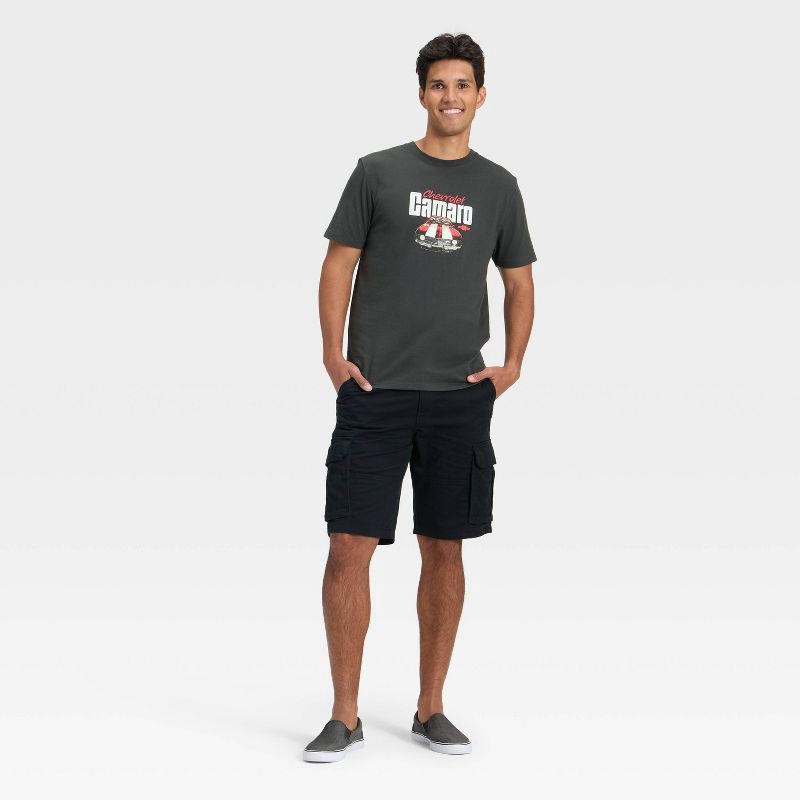 slide 3 of 3, Men's Short Sleeve Crew Neck Graphic T-Shirt - Goodfellow & Co™ Charcoal Gray XXL: Tagless, 1 ct