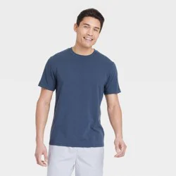 Men's Comfort Wear T-Shirt - Goodfellow & Co™ Navy Blue M: Cotton-Modal Blend, Pullover