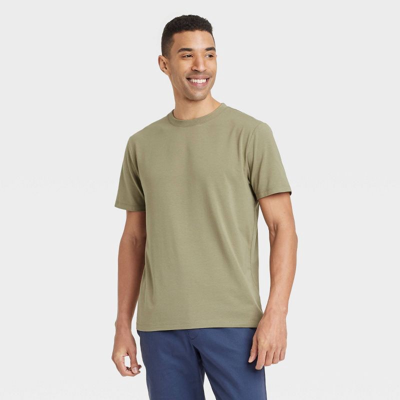 slide 1 of 3, Men's Comfort Wear T-Shirt - Goodfellow & Co™ Olive Green M, 1 ct