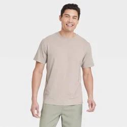 Men's Comfort Wear T-Shirt - Goodfellow & Co™ Taupe M: Cotton-Modal Blend, Midweight,
