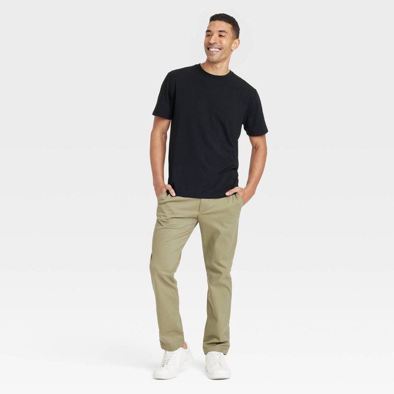 slide 3 of 3, Men's Comfort Wear T-Shirt - Goodfellow & Co™ Black S: Cotton Modal Blend, Pullover, 1 ct