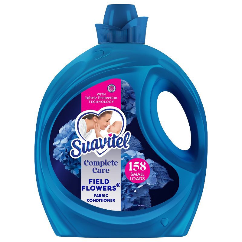 slide 1 of 14, Suavitel Complete Liquid Fabric Softener and Conditioner - Field Flowers - 158 fl oz, 158 fl oz