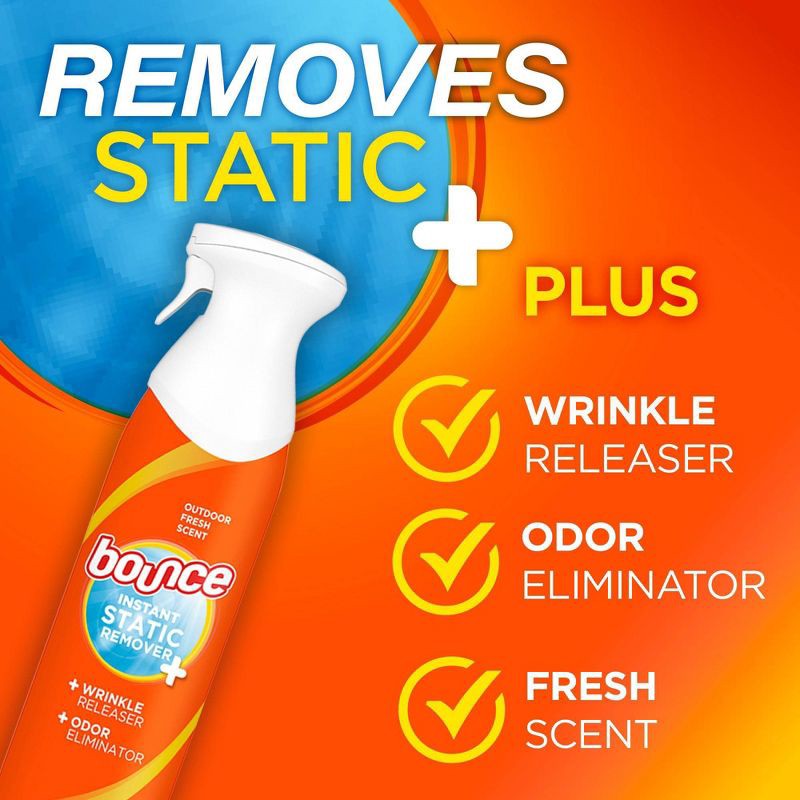 slide 2 of 5, Bounce Outdoor Liquid Instant Static Remover - 9.7 oz, 9.7 oz