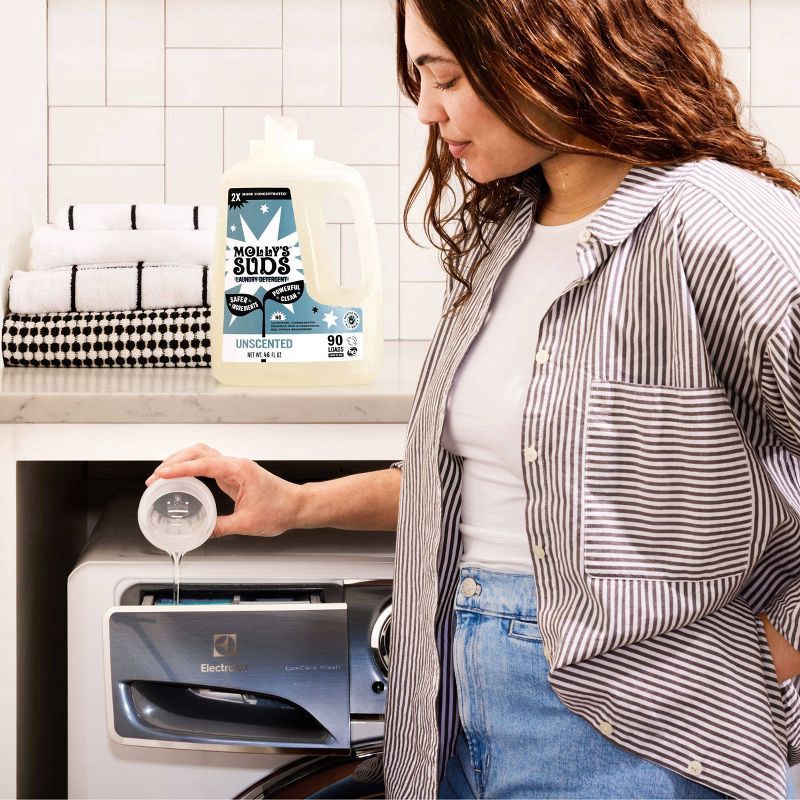 slide 7 of 8, Molly's Suds Unscented HE Concentrated Liquid Laundry Detergent 90 Loads - 46 fl oz, 46 fl oz