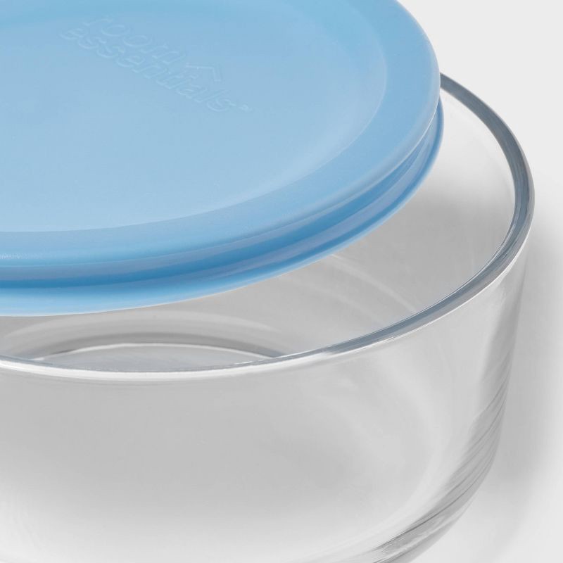 slide 3 of 3, 6pc (set of 3) 2c Round Glass Food Storage Container Set Blue - Room Essentials™, 6 ct