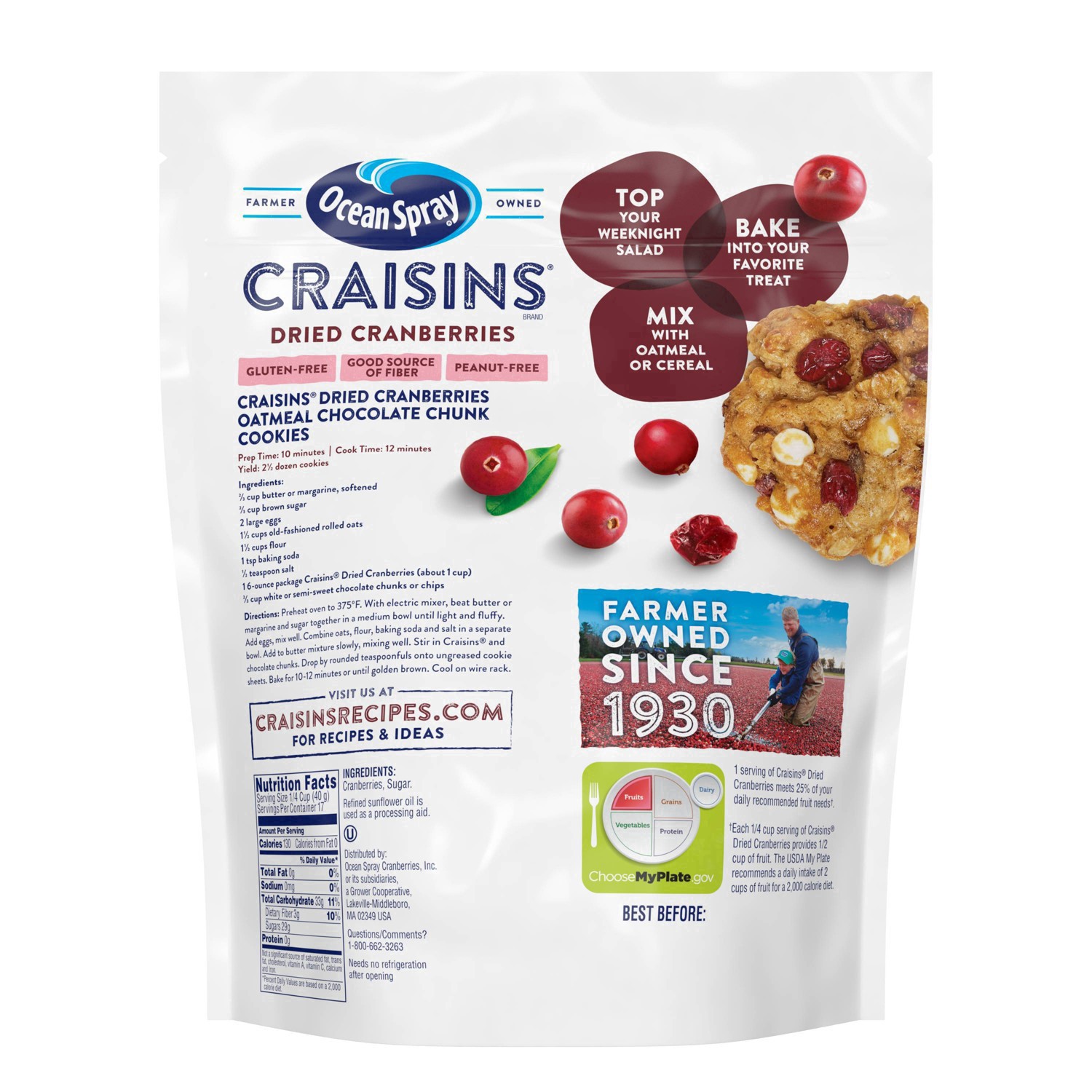 slide 6 of 26, Ocean Spray 24oz Craisins Dried Cranberries- Original, 24 oz
