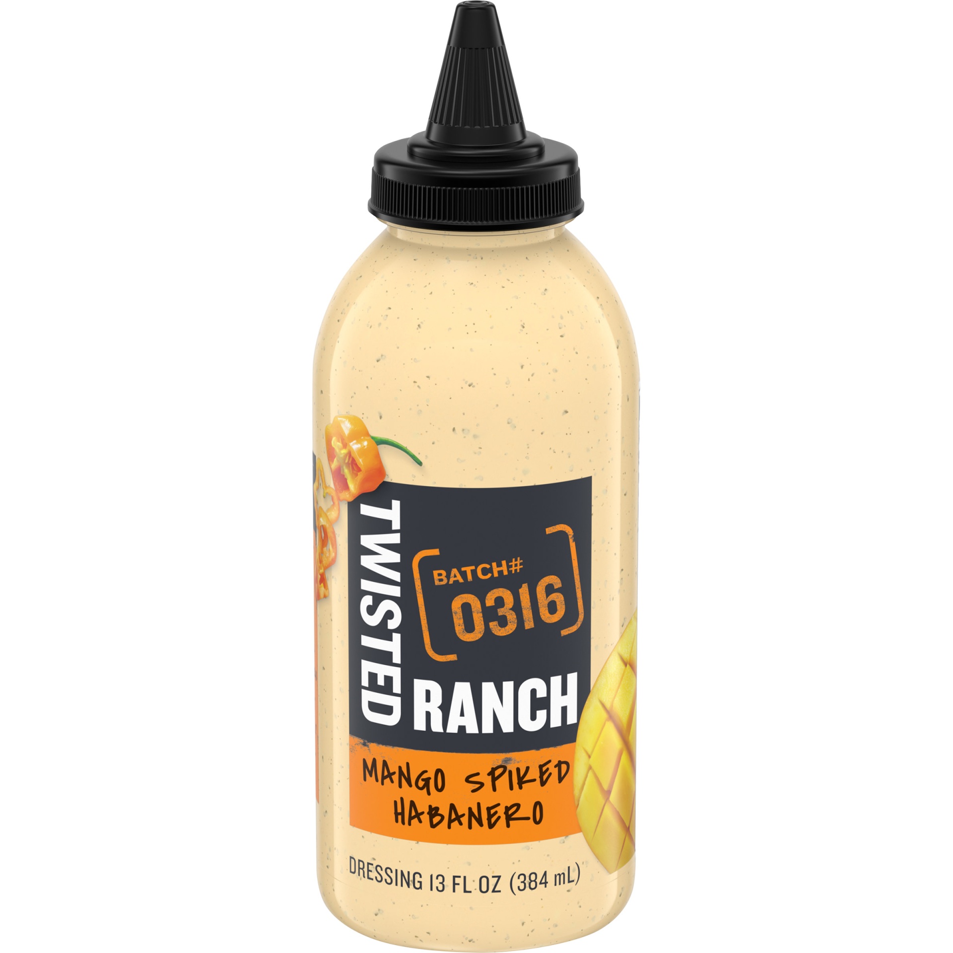 slide 1 of 6, Twisted Ranch Mango Spiked Habanero Sauce & Dressing, 13 fl oz