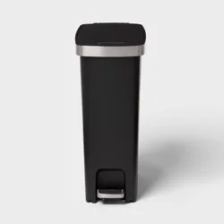 45L Slim Resin Step Trash Can with Stainless Band - Brightroom™