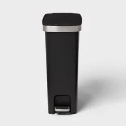 45L Slim Resin Step Trash Can with Stainless Band - Brightroom™