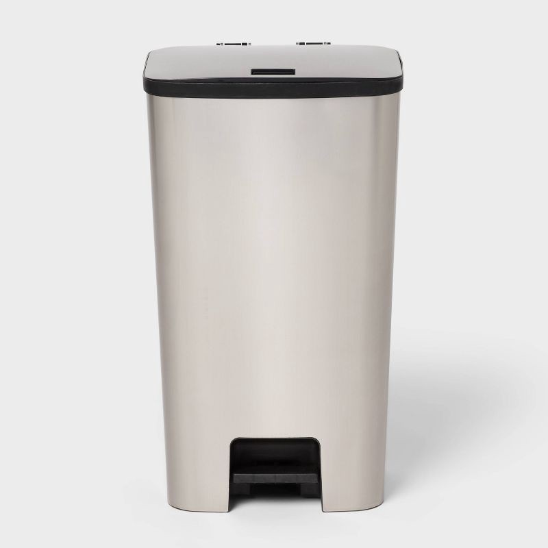 slide 1 of 3, 46L Plastic Step Trash Can – Brightroom™, 46 liter