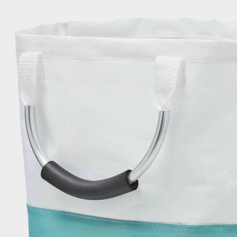 slide 3 of 3, Scripted Structured Collapsible Hamper - Blue - Brightroom™, 1 ct