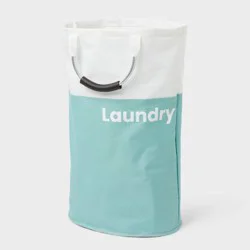 Scripted Structured Collapsible Hamper - Blue - Brightroom™