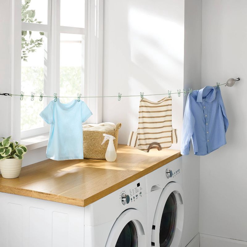 slide 2 of 3, Portable Clothesline with Clips - Brightroom™, 1 ct