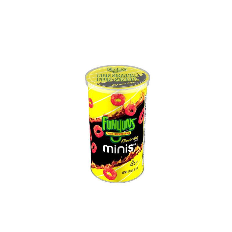 slide 2 of 8, Funyuns Minis Onion Flavored Rings Flamin Hot Chips - 1.125oz, 1.125 oz
