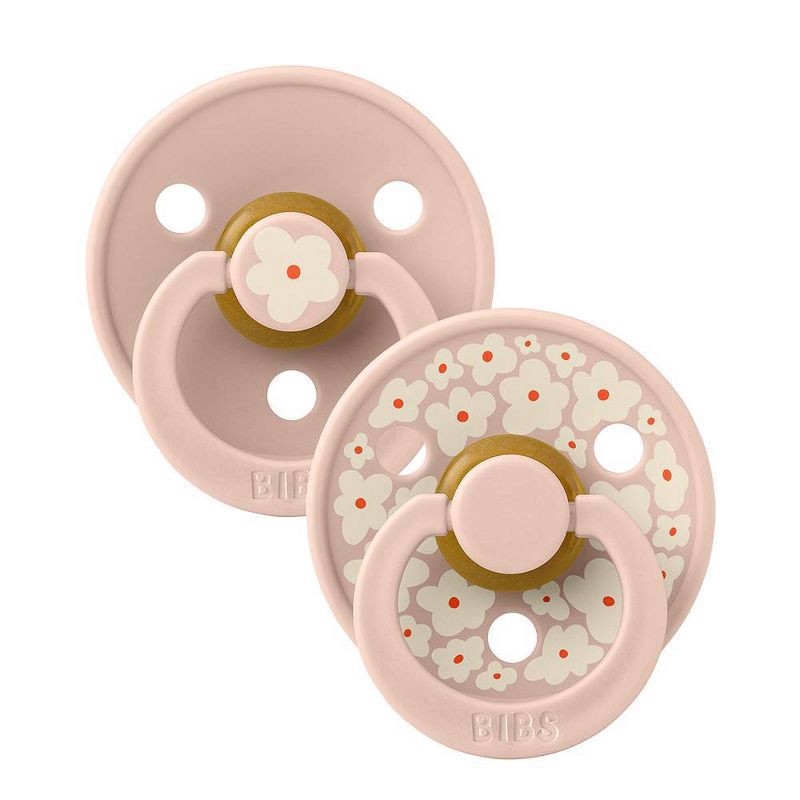 slide 3 of 7, Bibs Pacifier Gift Set 0-24m - Blush Floral, 1 ct