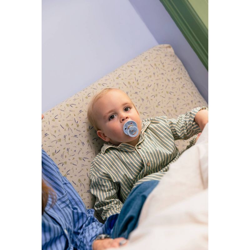 slide 10 of 10, Bibs Pacifier Gift Set 0-24m - Dusty Blue Stripe, 1 ct