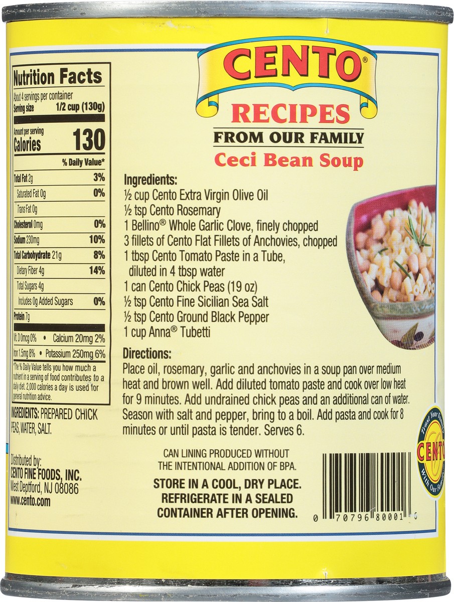 slide 2 of 9, Cento Chick Peas 19 oz, 19 oz