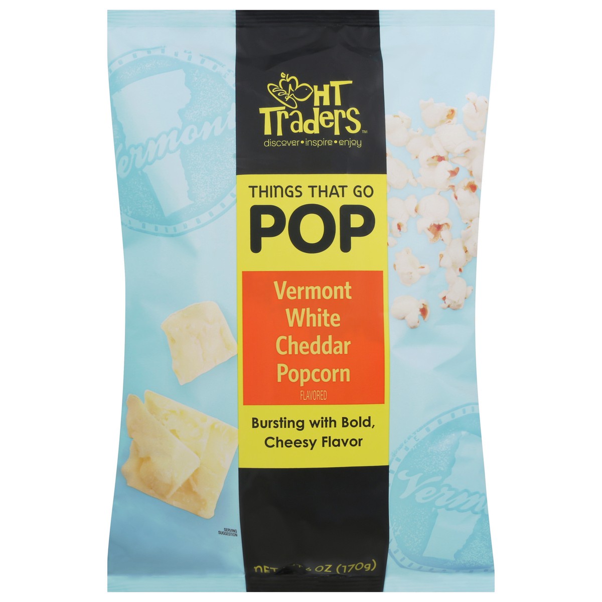 slide 1 of 1, Harris Teeter Traders Vermont White Cheddar Popcorn, 7 oz