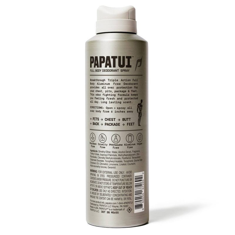 slide 11 of 11, Papatui Men's Aluminum-Free Long-Lasting Odor Protection Body Deodorant Spray - Cedar Sport - 5oz, 5 oz