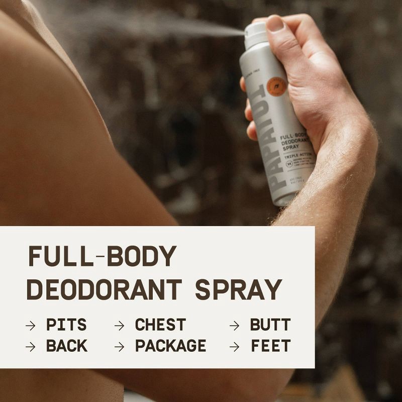 slide 4 of 11, Papatui Men's Aluminum-Free Long-Lasting Odor Protection Body Deodorant Spray - Sandalwood Suede - 5oz, 5 oz