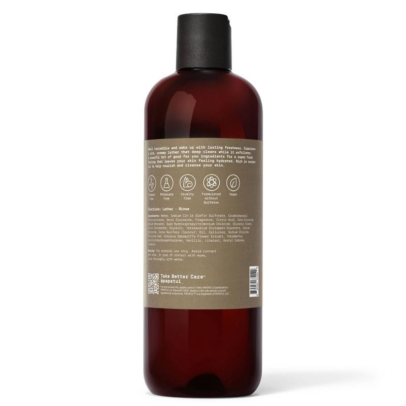 slide 9 of 9, Papatui Men's Sulfate-Free Exfoliating and Hydrating Coconut Oil Body Wash - Vanilla Shea - 18 fl oz, 18 fl oz