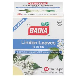 Badia No Caffeine Linden Leaves Tea 10 - 0.045 oz Tea Bags