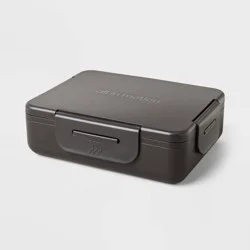 Adult Bento Boxes - All In Motion™ Black: Recycled Polypropylene Latch Closure