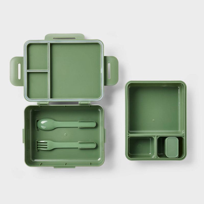 slide 3 of 3, Adult Bento Boxes - All In Motion™ Sage: Latches, Recycled rPP, 1 ct