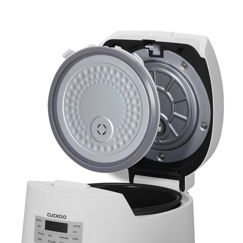 slide 3 of 5, CUCKOO 6-Cup Micom Rice Cooker and Warmer White: 11 Settings, Automatic Keep Warm, Dishwasher-Safe Parts, Timer, 580W, 1 ct