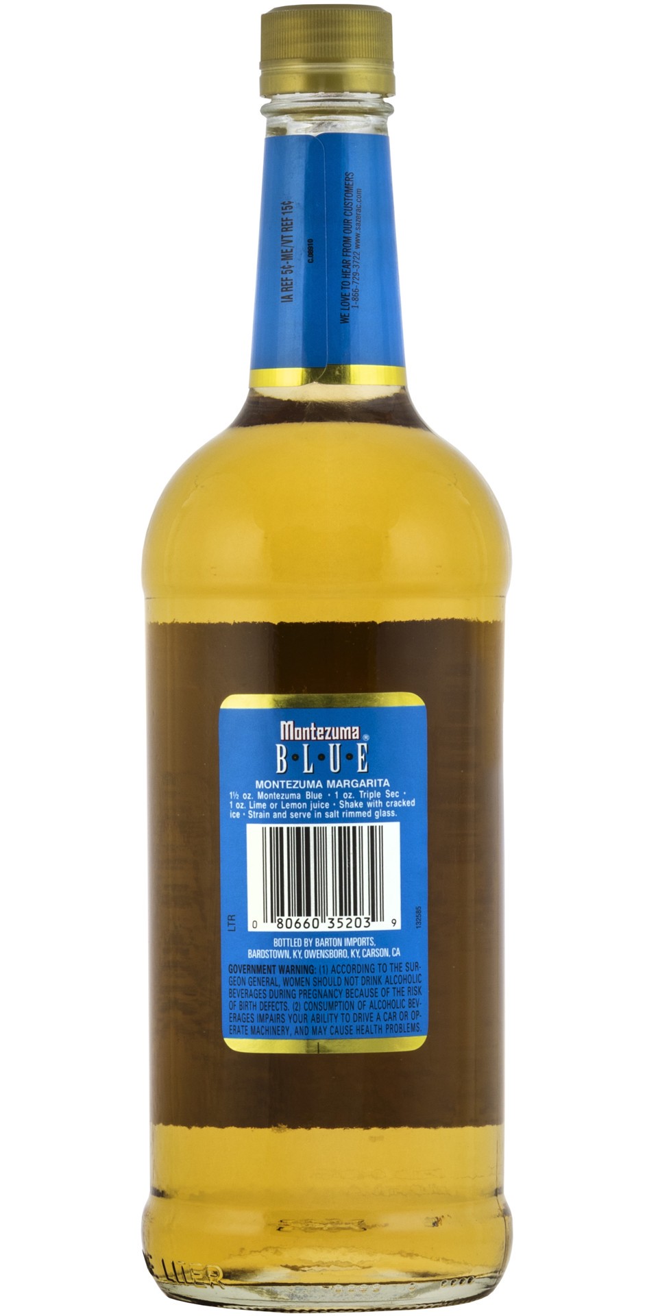 slide 2 of 2, Montezuma Blue Tequila 1l 80 Proof, 1 liter