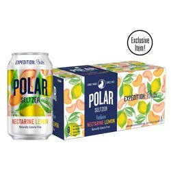 Polar Seltzer Nectarine Lemon- 8 ct