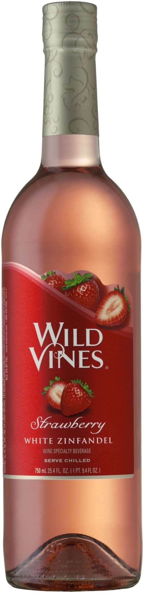 slide 1 of 1, Wild Vines Strawberry White Zinfandel, 750 ml